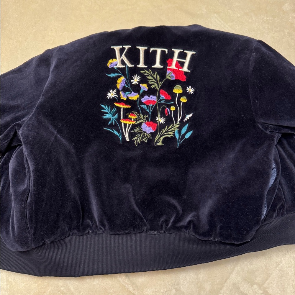 Kith Black Velvet Jacket with Floral Embroidery
